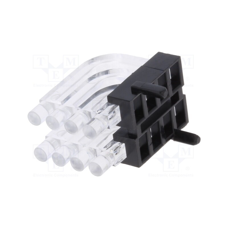 1 pcs x MENTOR - 1296.1024 - Fiber for LED, round, Ø2mm, No.of mod: 8, Front: convex
