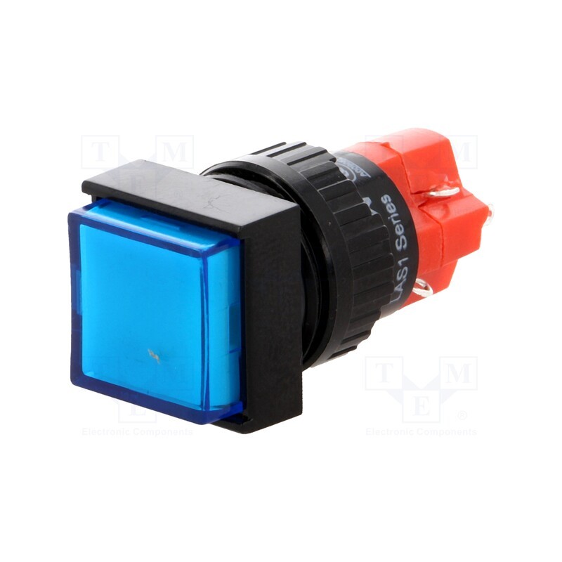 1 pcs x ONPOW - LAS1F-11Z/B/230V-IP40 - Switch: push-button, Pos: 2, SPDT, 3A/250VAC, 2A/24VDC, ON-ON, IP40