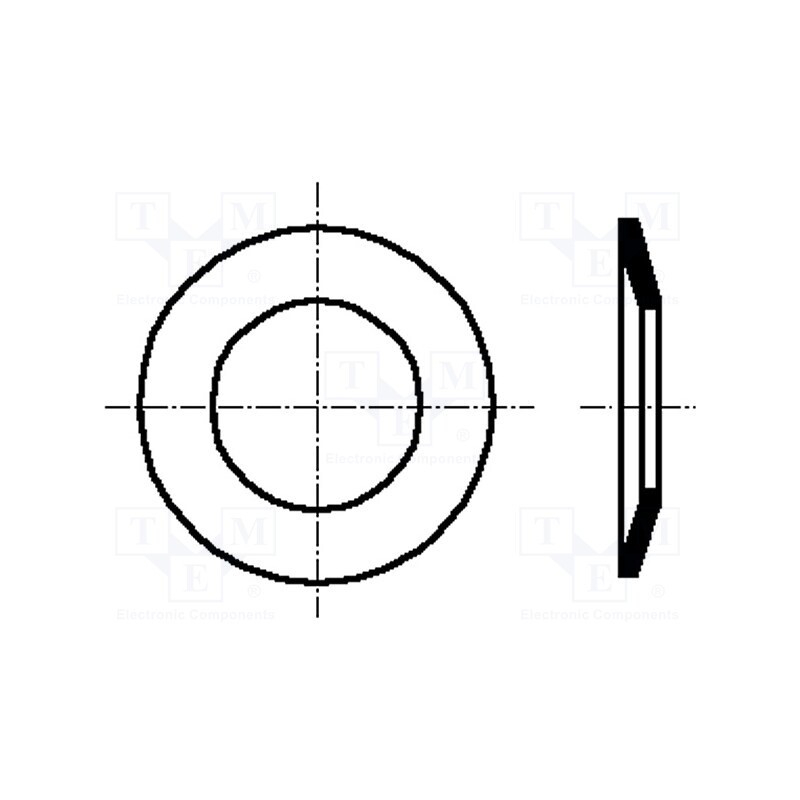 100 pcs x BOSSARD - 1254308 - Washer, conical, M3, D8mm, h0.65mm, A2 stainless steel, BN 710