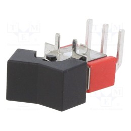 1 pcs x E-SWITCH - 300SP1J1BLKM6QE - ROCKER, SPDT, Pos: 2, ON-ON, 2A/250VAC, 5A/28VDC, black, -30÷85°C