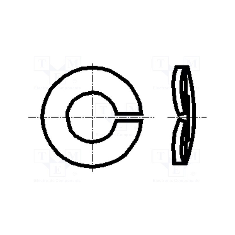 100 pcs x BOSSARD - 1276719 - Washer, spring, M10, D18.1mm, h2.85mm, steel, Plating: zinc
