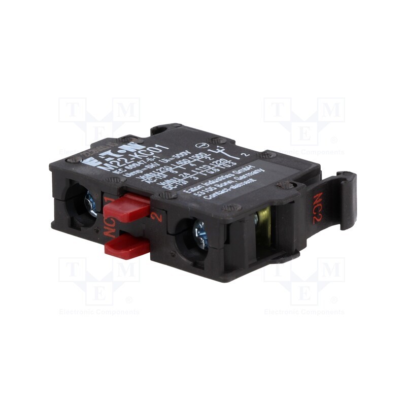 1 pcs x EATON ELECTRIC - M22-KC01 - Contact block, 22mm, RMQ-Titan, -25÷70°C, for back plate