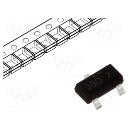 5 pcs x ONSEMI - FDN360P - Transistor: P-MOSFET, unipolar, -30V, -2A, 0.5W, SuperSOT-3