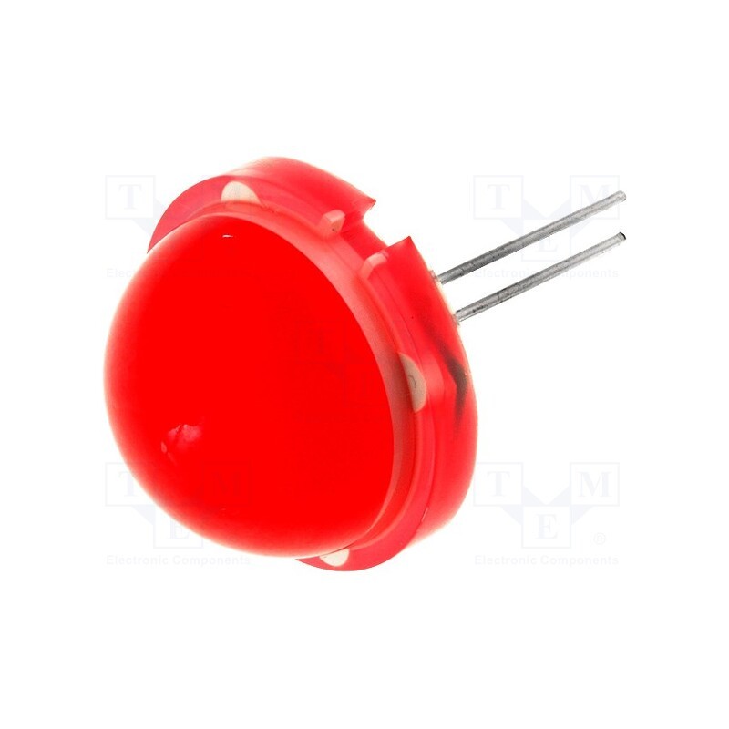 1 pcs x KINGBRIGHT ELECTRONIC - DLC2-6ID - LED, 20mm, red, 4÷13mcd, 120°, Front: convex, No.of term: 2