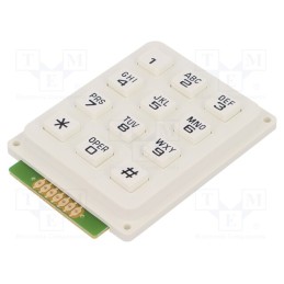 1 pcs x ACCORD - AK-304-A-WWB - Keypad: plastic, No.of butt: 12, none, plastic, 200mΩ, 1N, 20mA