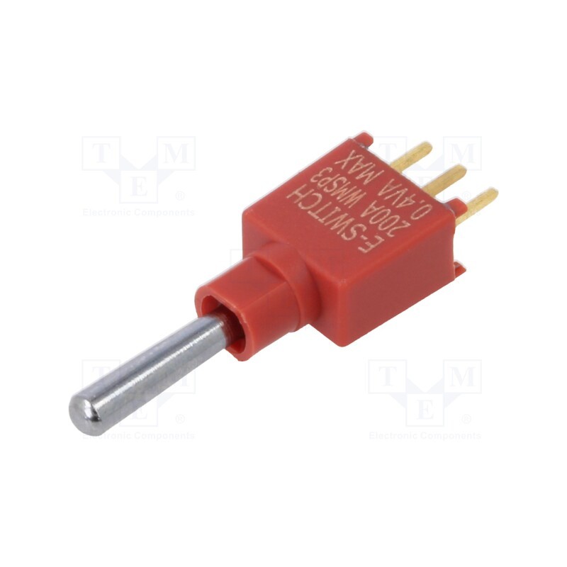 1 pcs x E-SWITCH - 200AWMSP3T1A1M2RE - Switch: toggle, Pos: 3, SP3T, ON-OFF-ON, 0.02A/20VAC, 0.02A/20VDC