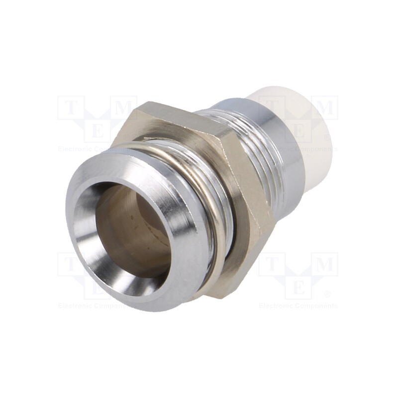 1 pcs x SIGNAL-CONSTRUCT - SMB1 129 - LED holder, 8mm, chromium, metal, concave, with plastic plug