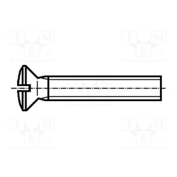 100 pcs x BOSSARD - 1147579 - Screw, M6x40, 1, Head: countersunk, slotted, 1,6mm, steel, zinc