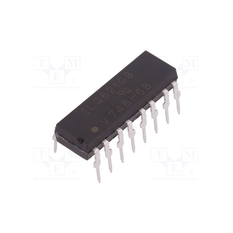 1 pcs x VISHAY - ILQ621GB - Optocoupler, THT, Ch: 4, OUT: transistor, Uinsul: 5.3kV, Uce: 70V