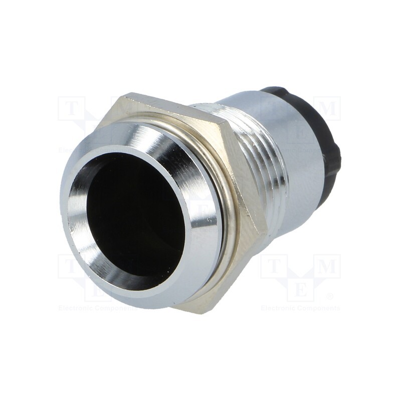 1 pcs x SIGNAL-CONSTRUCT - SMB1 149 - LED holder, 10mm, chromium, metal, concave, with plastic plug