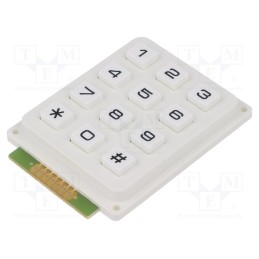1 pcs x ACCORD - AK-304-N-WWB - Keypad: plastic, No.of butt: 12, none, plastic, 200mΩ, 1N, 20mA