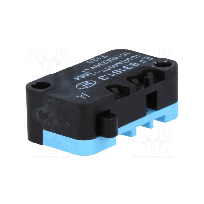 1 pcs x CROUZET - 83161301 / 831613-I-W2 - Microswitch SNAP ACTION, 16A/250VAC, without lever, SPDT, Pos: 2