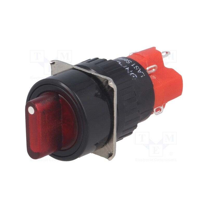 1 pcs x ONPOW - LAS1Y-11X/2/R - Switch: rotary, Pos: 2, SPST-NO + SPST-NC, 3A/220VAC, 2A/24VDC
