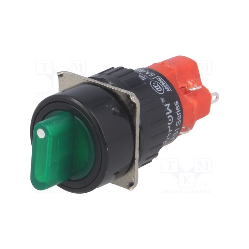 1 pcs x ONPOW - LAS1Y-11X/2/G - Switch: rotary, Pos: 2, SPST-NO + SPST-NC, 3A/220VAC, 2A/24VDC