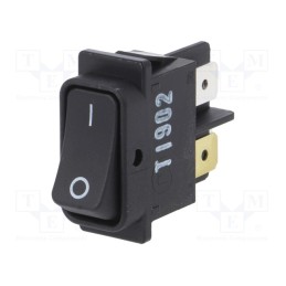 1 pcs x Marquardt - 1552.3602 - ROCKER, DPST, Pos: 2, ON-OFF, 10A/250VAC, black, IP40, 100mΩ, UL94V-2
