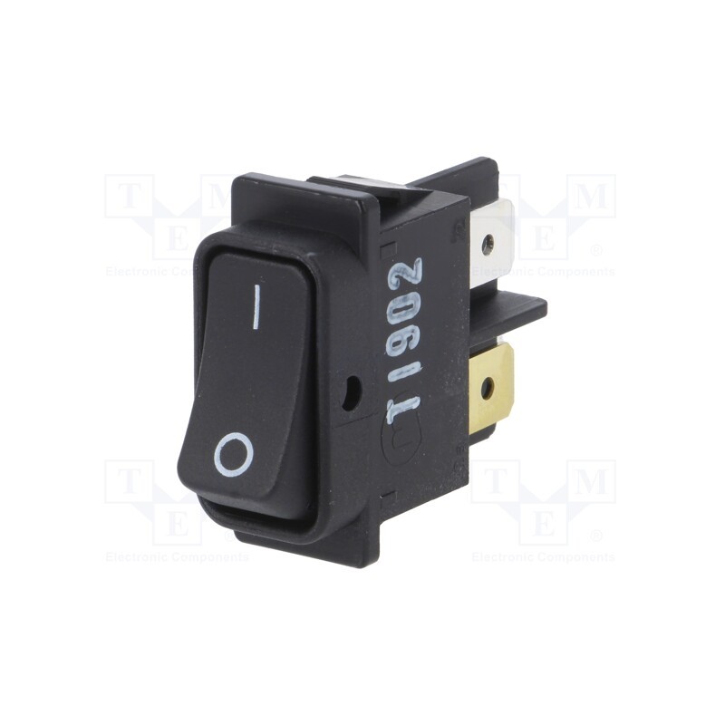 1 pcs x Marquardt - 1552.3602 - ROCKER, DPST, Pos: 2, ON-OFF, 10A/250VAC, black, IP40, 100mΩ, UL94V-2