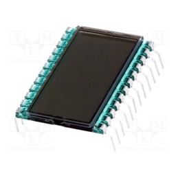 1 pcs x DISPLAY ELEKTRONIK - DE 123-RS-20/6,35/V - Display: LCD, 7-segment, STN Positive, No.of dig: 3, Char: 8.9mm