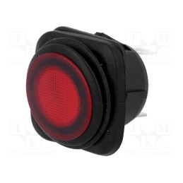 1 pcs x SCI - R13-203B84-01-BRRN5 - ROCKER, SPST, Pos: 2, ON-OFF, 10A/250VAC, 25A/12VDC, red, IP65, LED