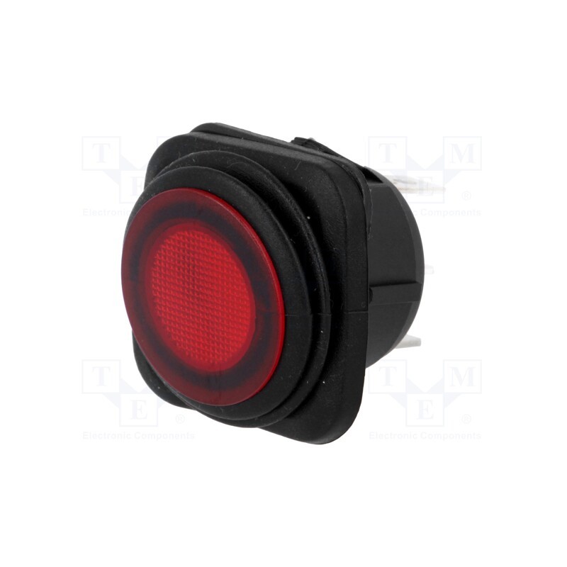 1 pcs x SCI - R13-203B84-01-BRRN5 - ROCKER, SPST, Pos: 2, ON-OFF, 10A/250VAC, 25A/12VDC, red, IP65, LED