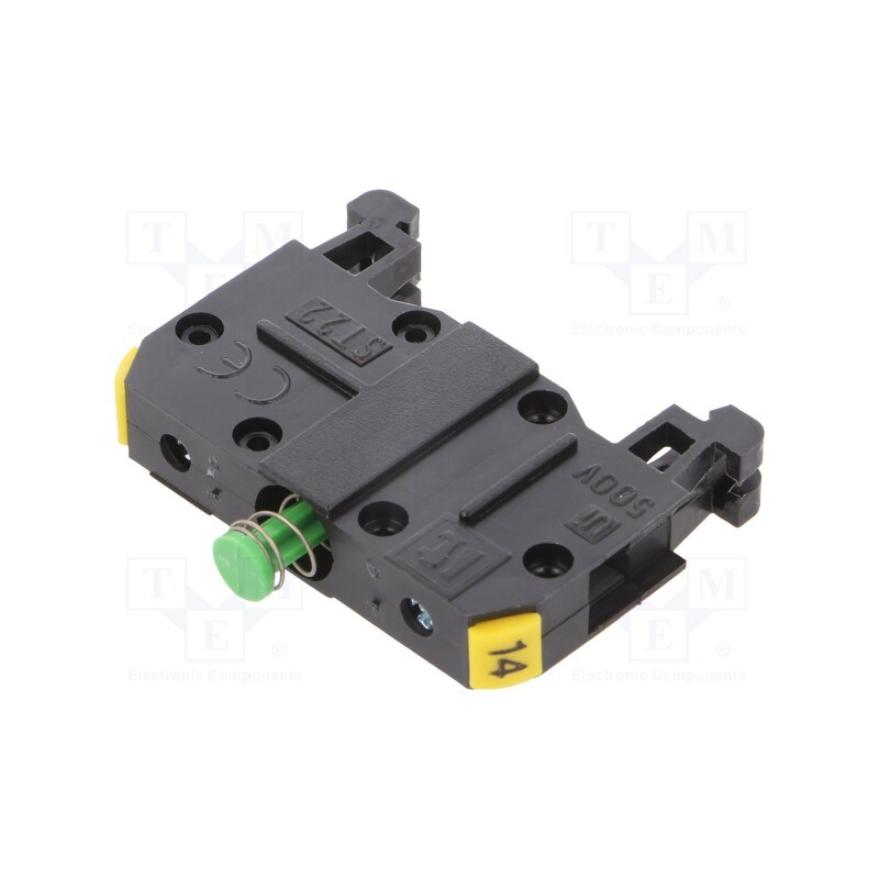 1 pcs x SPAMEL - ST22\10-1-SZ - Contact block, 22mm, ST22, for DIN rail mounting, Contacts: NO