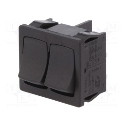 1 pcs x Marquardt - 1806.1102 - ROCKER, SPST-NO x2, Pos: 2, OFF-ON, 10A/250VAC, black, IP40, none