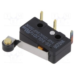 1 pcs x OMRON OCB - SS-5GL2D1 - Microswitch SNAP ACTION, 3A/250VAC, with lever (with roller)