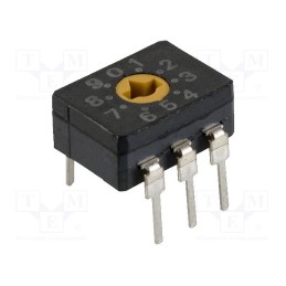 1 pcs x OMRON OCB - A6C-10R-N - Encoding switch, DEC/BCD, Pos: 10, THT, Rcont max: 200mΩ, 1Ncm, A6C