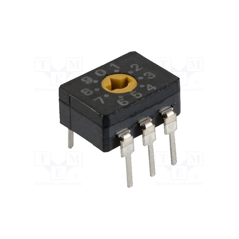 1 pcs x OMRON OCB - A6C-10R-N - Encoding switch, DEC/BCD, Pos: 10, THT, Rcont max: 200mΩ, 1Ncm, A6C