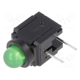 1 pcs x SCHURTER - 35.1281 - LED, in housing, green, 5mm, No.of diodes: 1, 30mA, Lens: green, 60°