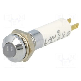 1 pcs x SIGNAL-CONSTRUCT - SMQE08224 - Indicator: LED, prominent, red/green, 24÷28VDC, Ø8.2mm, IP40, metal