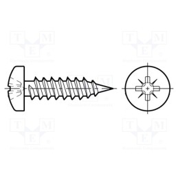 100 pcs x BOSSARD - 3061522 - Screw, 2.9x13, Head: cheese head, Pozidriv, PZ1, ISO 7049, BN 13259