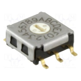 1 pcs x OMRON OCB - A6KS-162RF - Encoding switch, HEX/BCD, Pos: 16, SMT, Rcont max: 200mΩ, 1.96Ncm