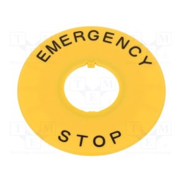 1 pcs x IDEC - HWAV-27-Y - Warning plate, 22mm, Ømount.hole: 22mm, Ø: 60mm