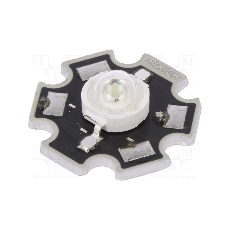 1 pcs x ProLight Opto - PM2E-3LGS-SD - Power LED, STAR, green, 130°, 700mA, 515÷535nm, Pmax: 3W, 3.1÷4.35V
