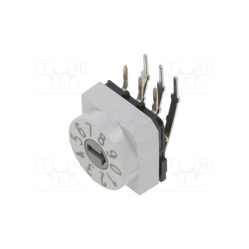 1 pcs x PTR HARTMANN - PT65102L254 - Encoding switch, DEC/BCD, Pos: 10, THT, Rcont max: 80mΩ, PT65