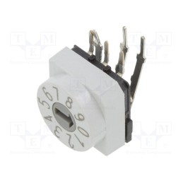 1 pcs x PTR HARTMANN - PT65101L254 - Encoding switch, DEC/BCD, Pos: 10, THT, Rcont max: 80mΩ, PT65