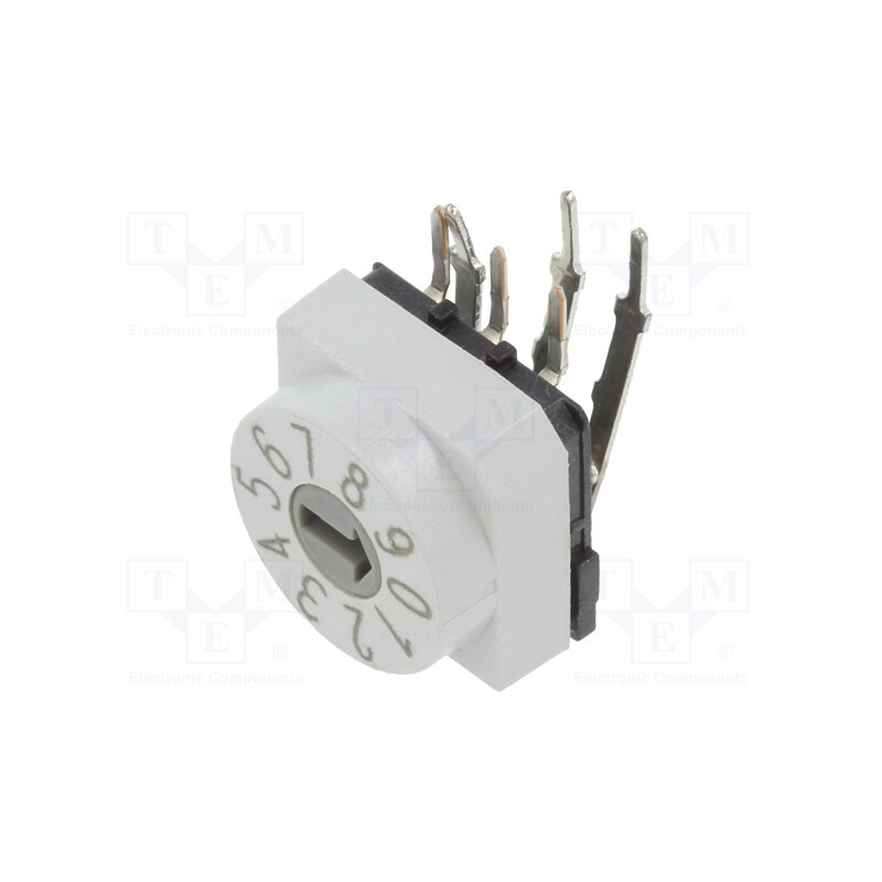 1 pcs x PTR HARTMANN - PT65101L254 - Encoding switch, DEC/BCD, Pos: 10, THT, Rcont max: 80mΩ, PT65