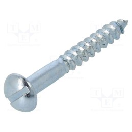 100 pcs x BOSSARD - 1069799 - Screw, for wood, 4x30, Head: button, slotted, 1mm, steel, zinc
