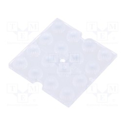 1 pcs x LEDIL - C15430_STRADELLA-16-HB-S - LED lens, square, plexiglass PMMA, transparent, 25°, H: 7.5mm