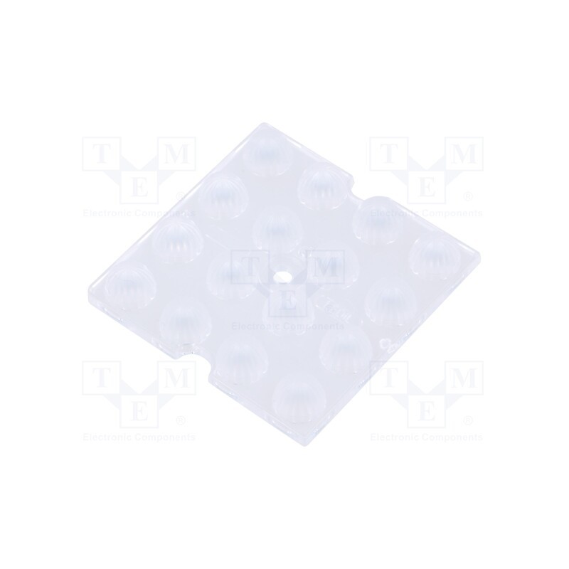 1 pcs x LEDIL - C15430_STRADELLA-16-HB-S - LED lens, square, plexiglass PMMA, transparent, 25°, H: 7.5mm