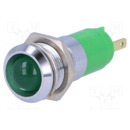 1 pcs x SIGNAL-CONSTRUCT - SMBD14224 - Indicator: LED, recessed, green, 24÷28VDC, Ø14.2mm, IP67, metal