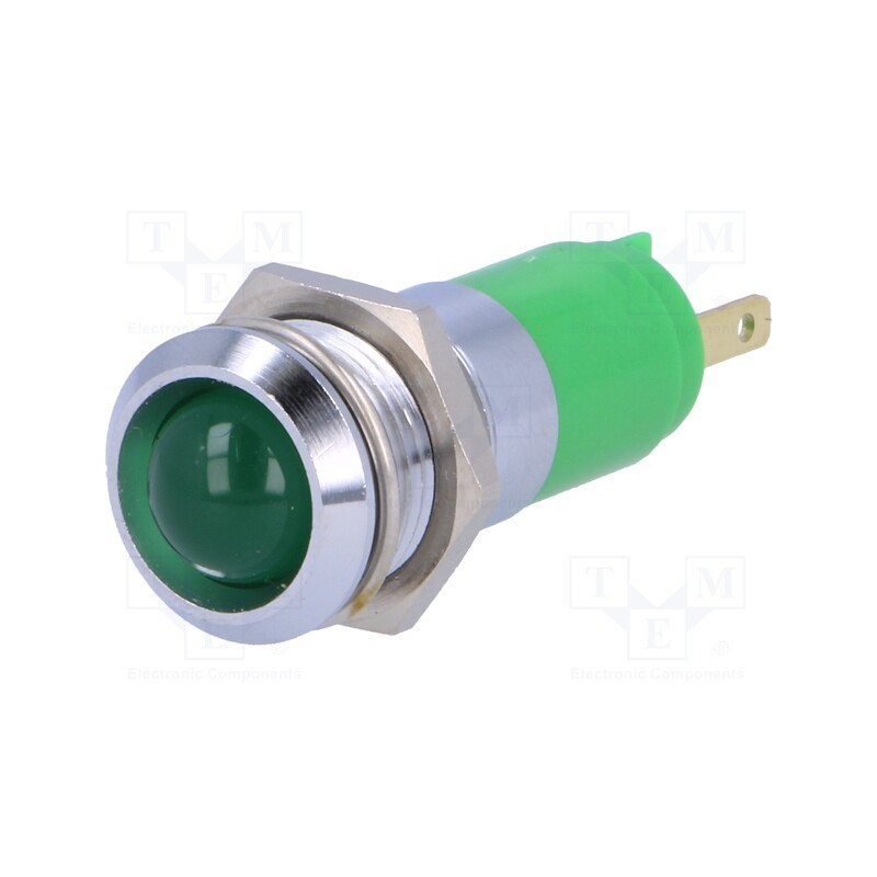 1 pcs x SIGNAL-CONSTRUCT - SMBD14224 - Indicator: LED, recessed, green, 24÷28VDC, Ø14.2mm, IP67, metal