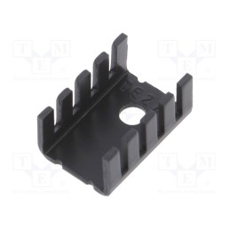 1 pcs x Wakefield Thermal - 274-1AB - Heatsink: extruded, U, TO220, black, L: 19.1mm, W: 13mm, H: 9.5mm, 274
