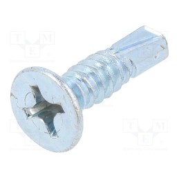 100 pcs x BOSSARD - 5506184 - Screw, for metal, 6.3x25, Head: countersunk, Phillips, PH3, zinc