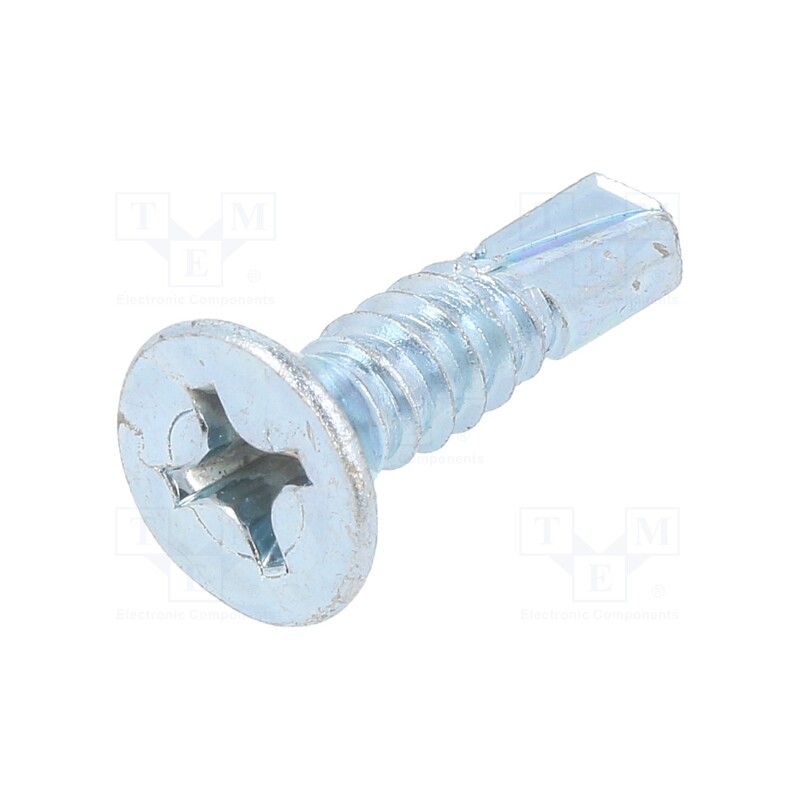 100 pcs x BOSSARD - 5506184 - Screw, for metal, 6.3x25, Head: countersunk, Phillips, PH3, zinc