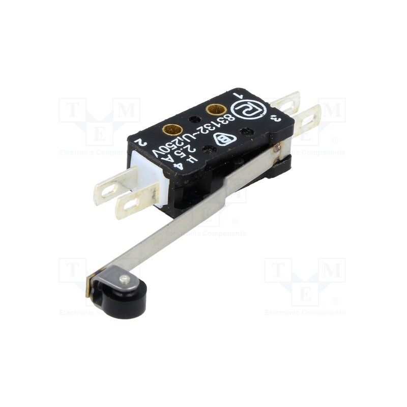 1 pcs x PROMET - 83 132 S54 ER34.4 - Microswitch SNAP ACTION, 2.5A/250VAC, 0.3A/220VDC, ON-(ON), IP40