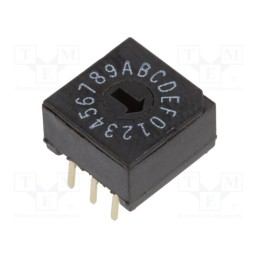 1 pcs x TE Connectivity - 1-1825007-6 - Encoding switch, HEX/BCD, Pos: 10, THT, Rcont max: 50mΩ, Body: black