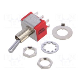 1 pcs x TE Connectivity - 2-1825138-8 - Switch: toggle, Pos: 2, DPDT, ON-ON, 2A/250VAC, 5A/28VDC, -30÷85°C