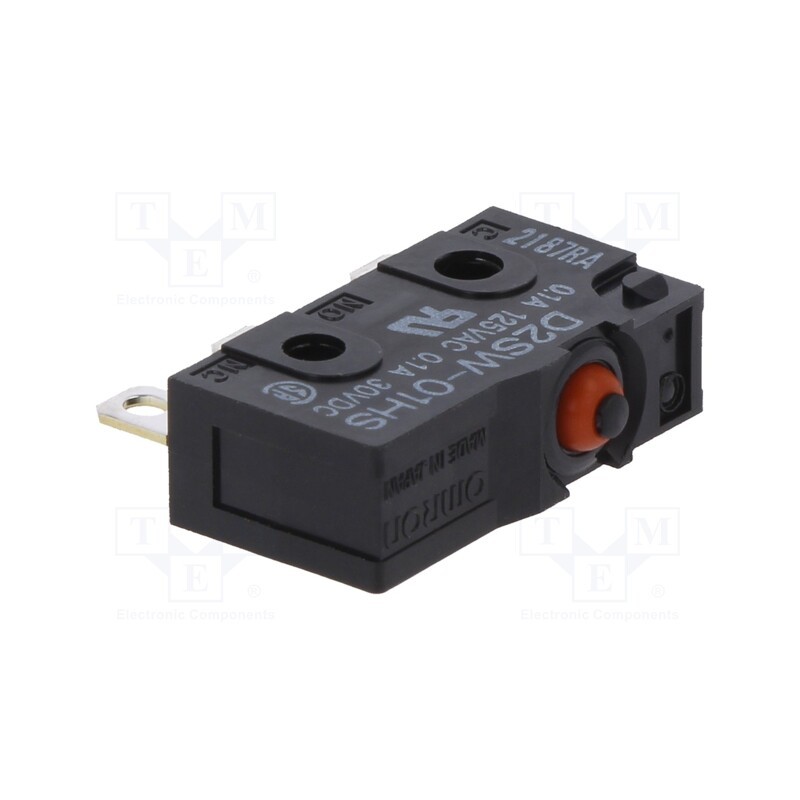 1 pcs x OMRON OCB - D2SW-01HS - Microswitch SNAP ACTION, 0.1A/125VAC, 0.1A/30VDC, without lever