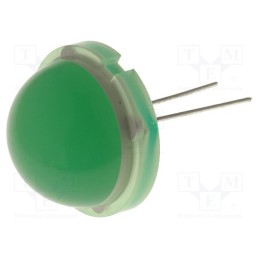 1 pcs x KINGBRIGHT ELECTRONIC - DLC2-6SGD - LED, 20mm, green, 40÷75mcd, 120°, Front: convex, No.of term: 2